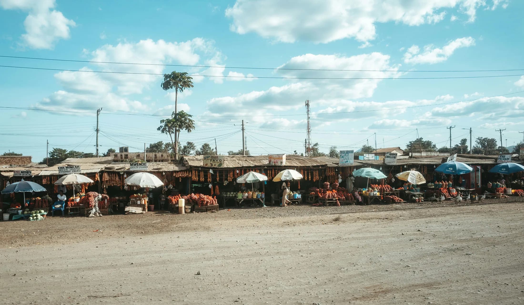 Independent African roadside retailers observed in their everyday trading environment
