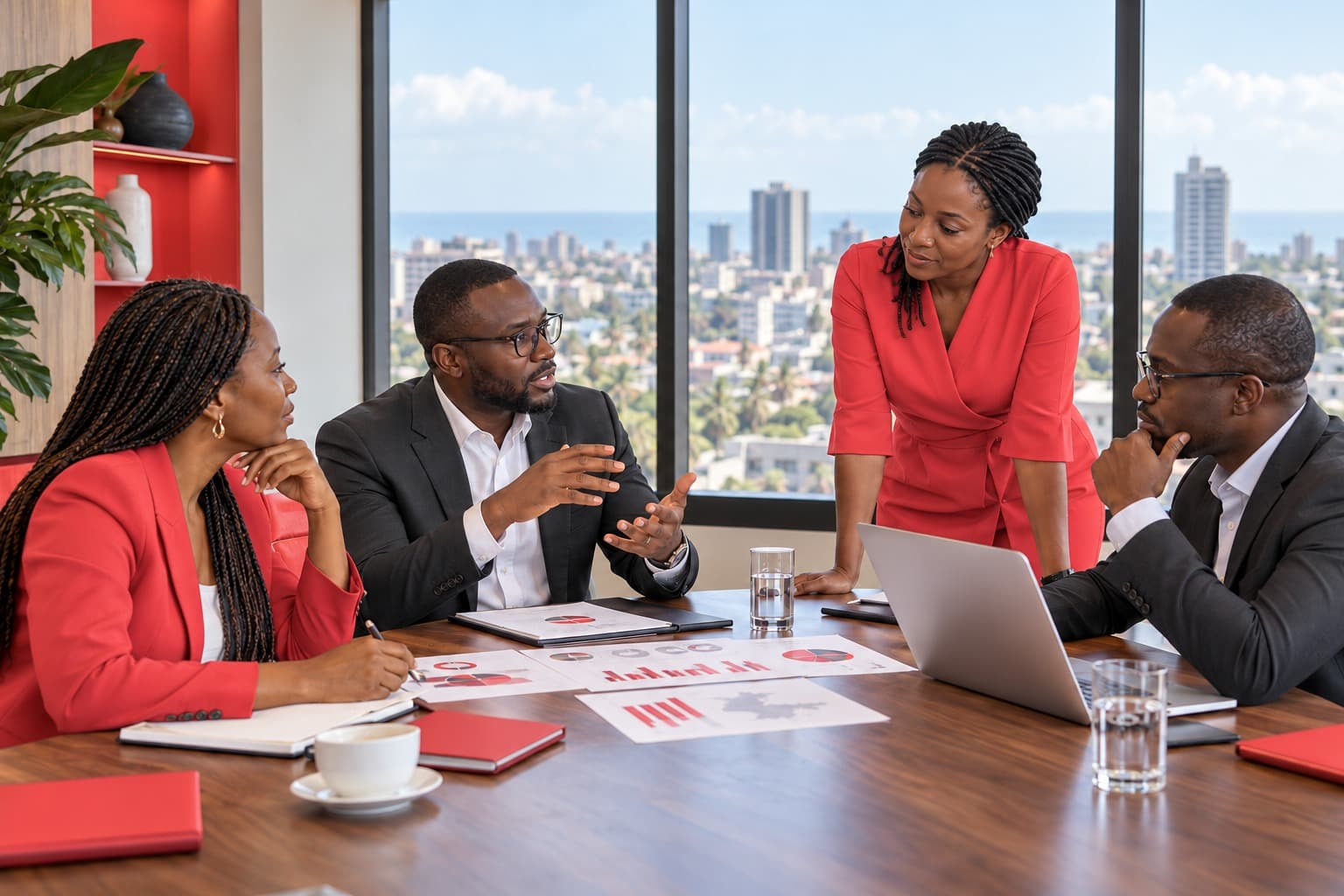Illustrative strategy discussion around market analysis